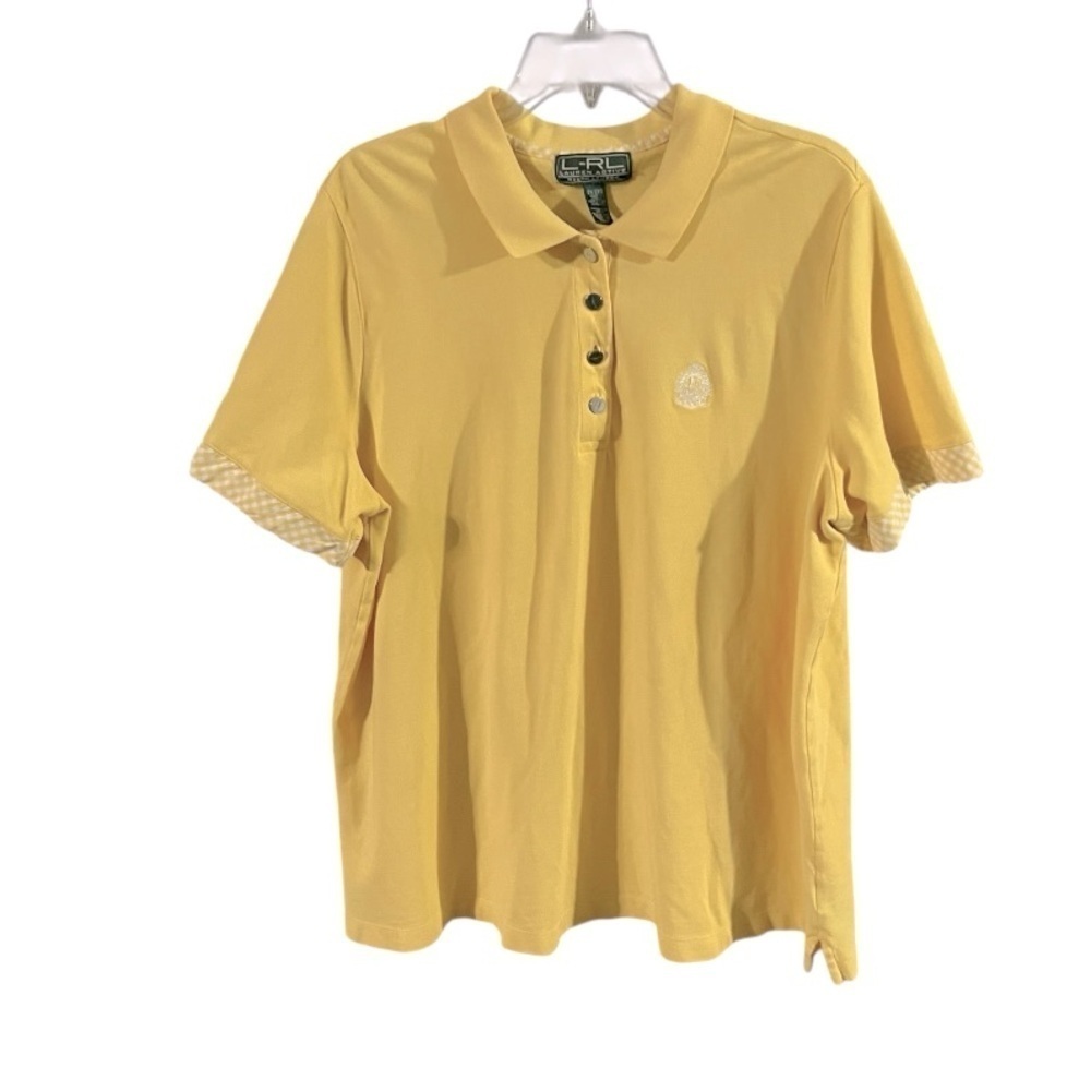 EUC Rare Lauren Active Ralph Lauren Yellow Polo Size XXL